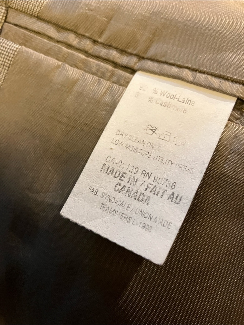Chaps Ralph Lauren wool & cashmere vintage camel plaid sports jacket 40R - Picture 9 of 16